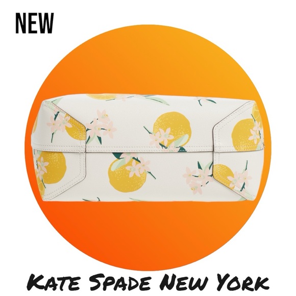 New NWT Large Kate Spade New York reversible lemon tote bag purse - Picture 6 of 6